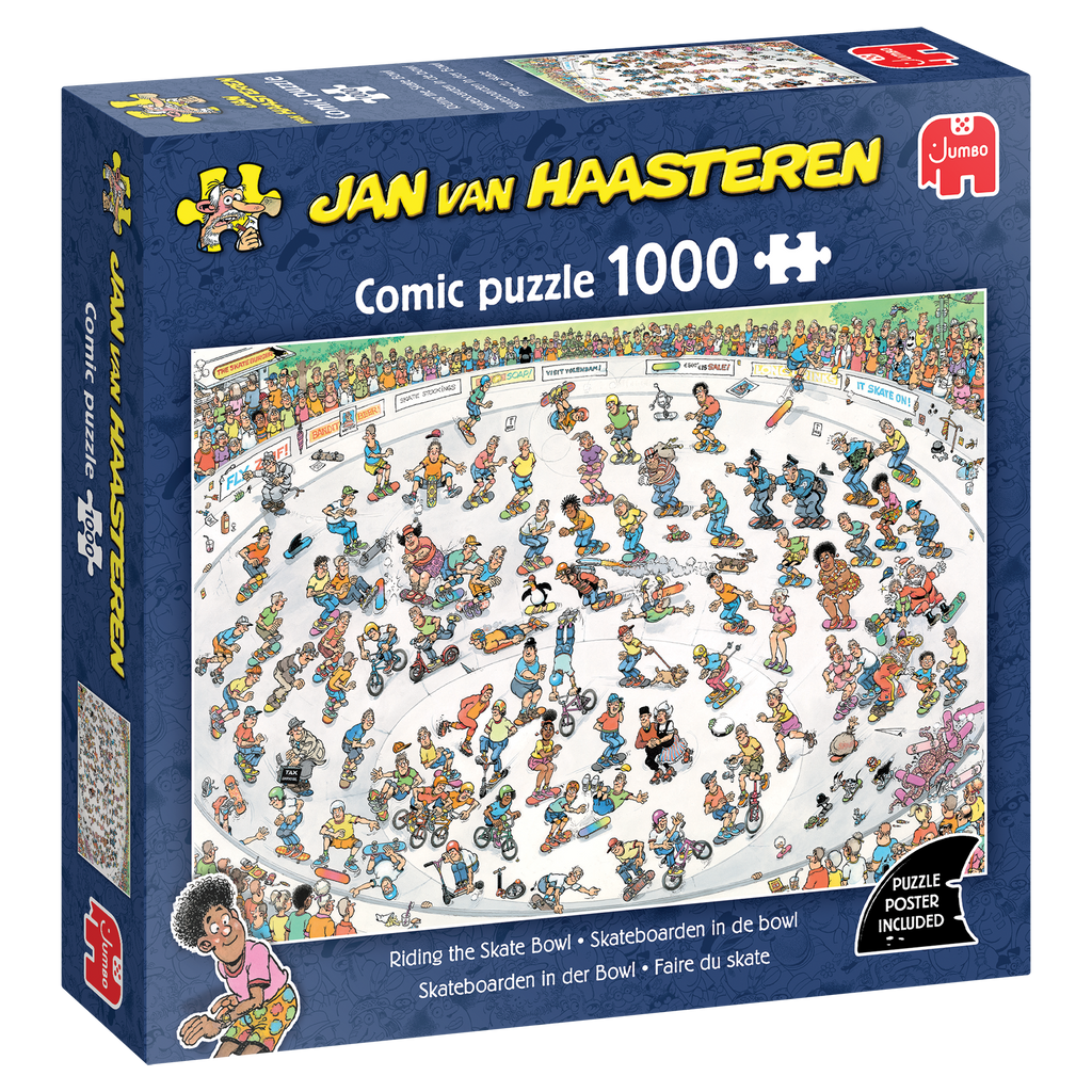 Box, turned right: Riding the Skate Bowl by Jan Van Haasteren – 1000 Piece Jigsaw Puzzle (Jan van Haasteren)