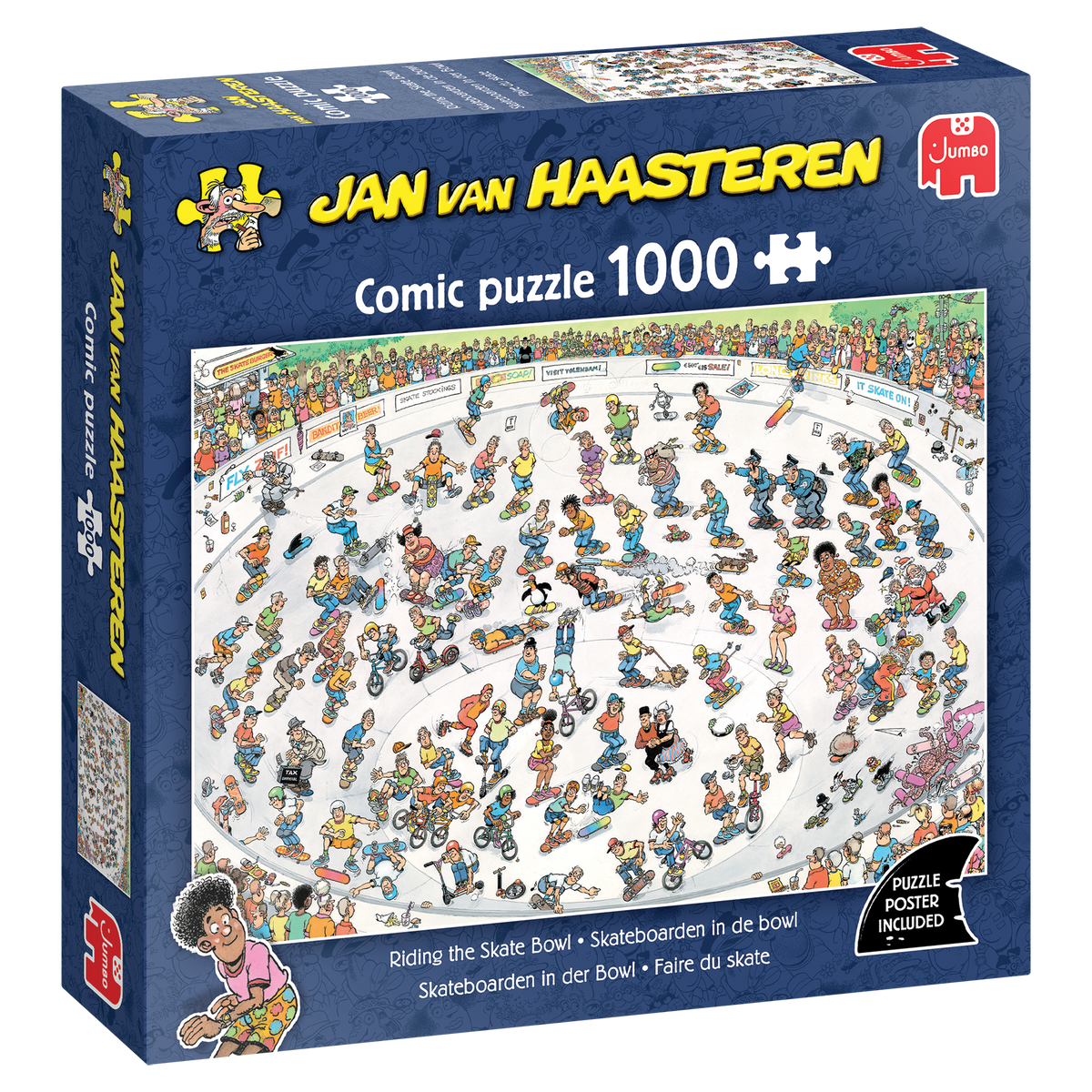 Box, turned right: Riding the Skate Bowl by Jan Van Haasteren – 1000 Piece Jigsaw Puzzle (Jan van Haasteren)