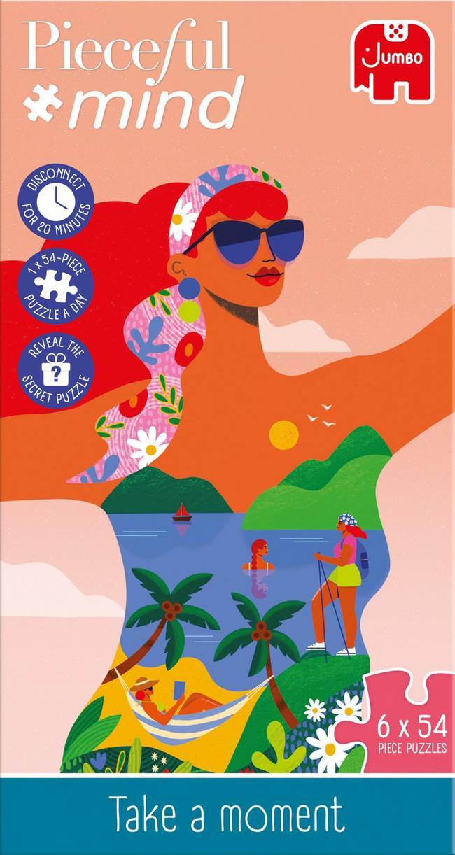 Pieceful Mind: Take a Moment - 6-in-1 Mindfulness Jigsaw Puzzle Set (Jumbo)