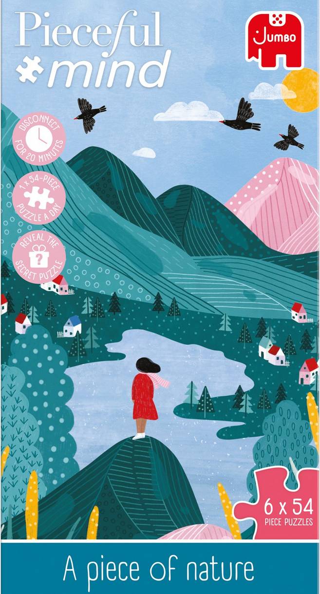 Pieceful Mind: A Piece of Nature - 6-in-1 Mindfulness Jigsaw Puzzle Set (Jumbo)