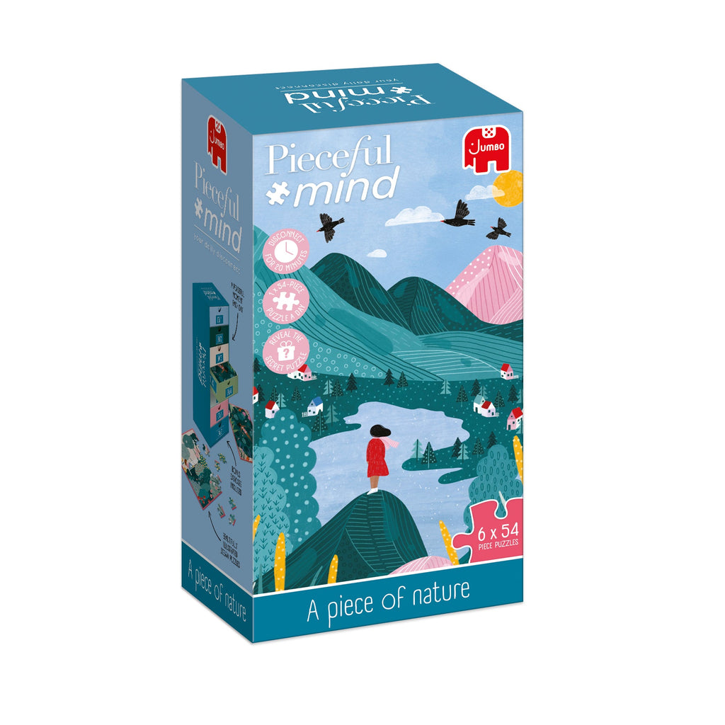Box, turned right: Pieceful Mind: A Piece of Nature - 6-in-1 Mindfulness Jigsaw Puzzle Set (Jumbo)