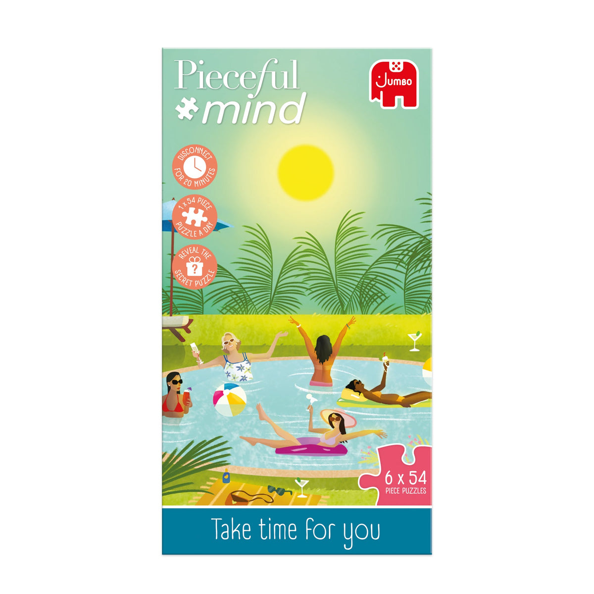 Box, straight on: Pieceful Mind: Take Time for You - 6-in-1 Mindfulness Jigsaw Puzzle Set (Jumbo)