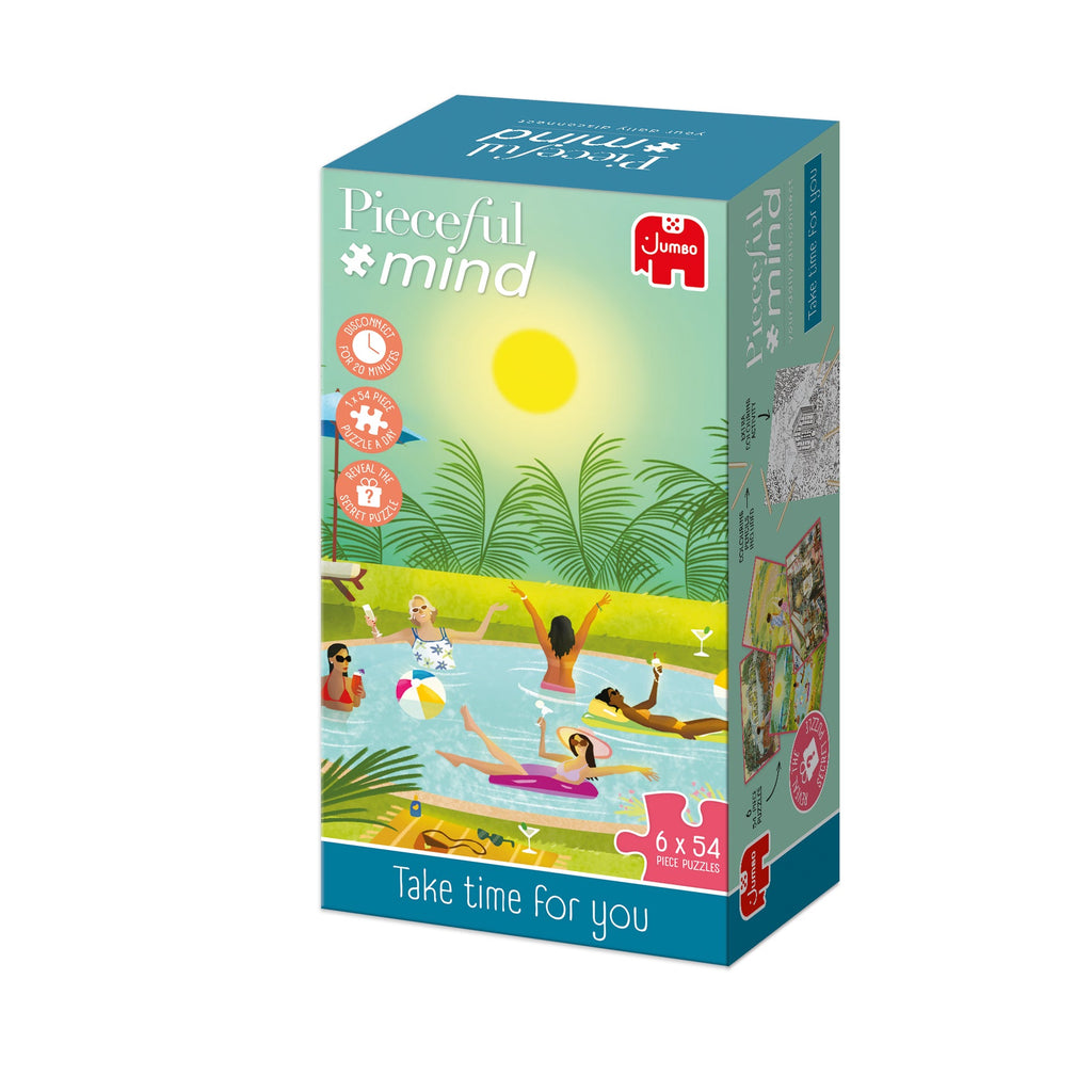 Box, turned left: Pieceful Mind: Take Time for You - 6-in-1 Mindfulness Jigsaw Puzzle Set (Jumbo)