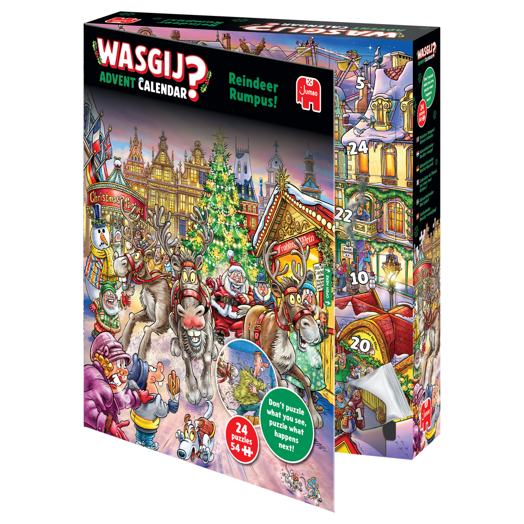 Box open: Wasgij Advent Calendar 2025: Reindeer Rumpus! – 24 x 54 Piece Jigsaw Puzzles (Wasgij)