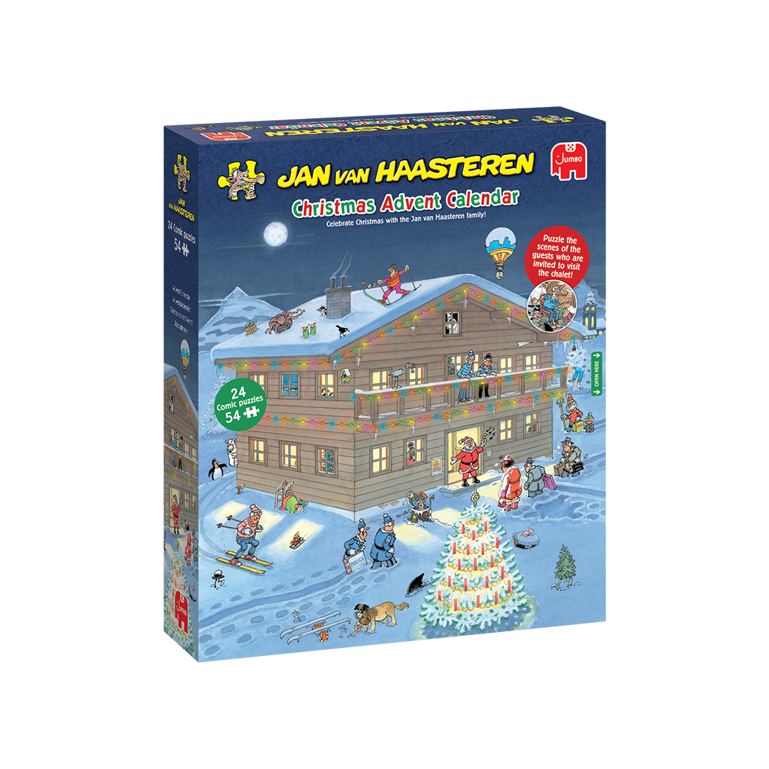 Box, turned right: 2025 Advent Calendar by Jan Van Haasteren – 24 x 54 Piece Jigsaw Puzzles (Jan van Haasteren)