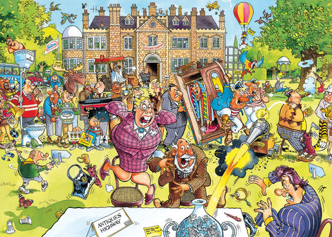 Artwork: Wasgij Retro Original 10 - Antique Hunt! - 1000 Piece Jigsaw Puzzle (Jumbo)