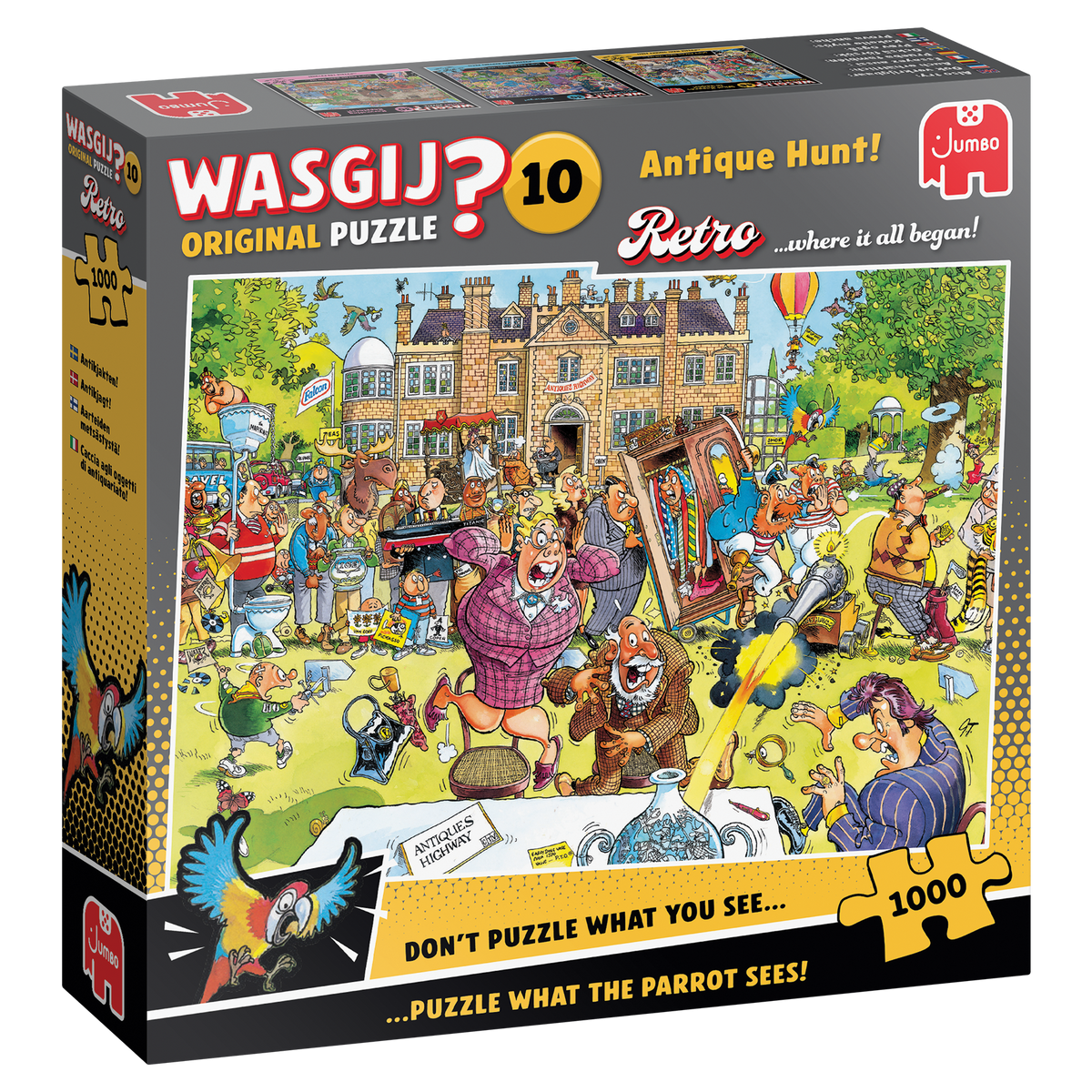 Box, turned right: Wasgij Retro Original 10 - Antique Hunt! - 1000 Piece Jigsaw Puzzle (Jumbo)