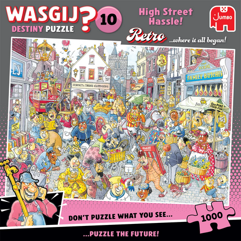 Wasgij Retro Destiny 10 - High Street Hassle! - 1000 Piece Jigsaw Puzzle (Jumbo)