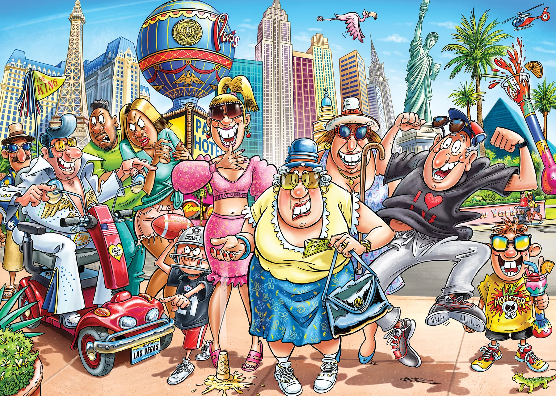 ** Pre-Order ** Wasgij Original 48 - What Happens in Vegas! - 1000 Piece Jigsaw Puzzle (Jumbo)