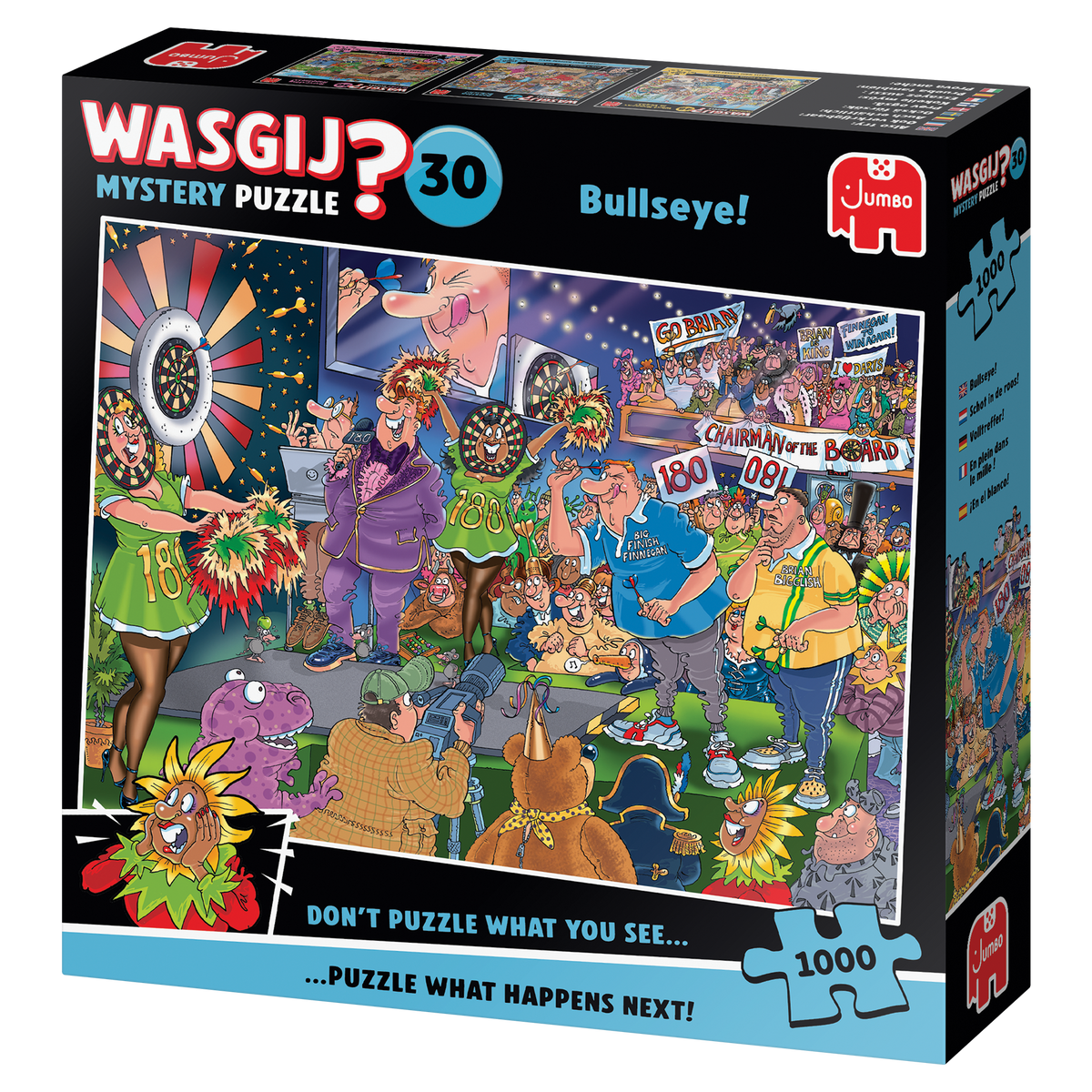 Box, turned left: Wasgij Mystery 30 - Bullseye! - 1000 Piece Jigsaw Puzzle (Wasgij)