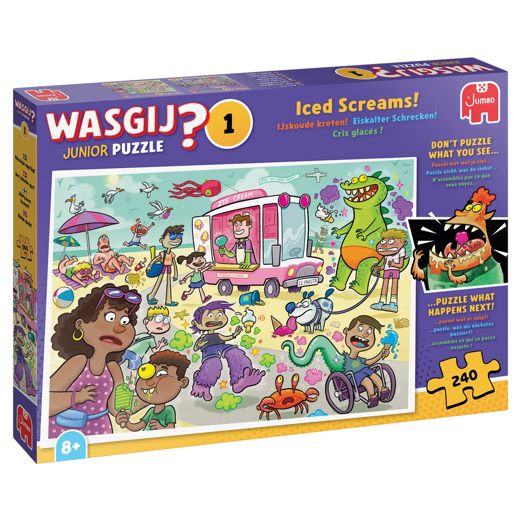 ** Pre-Order ** Wasgij Junior 1 - Iced Screams! - 240 Piece Jigsaw Puzzle (Jumbo)