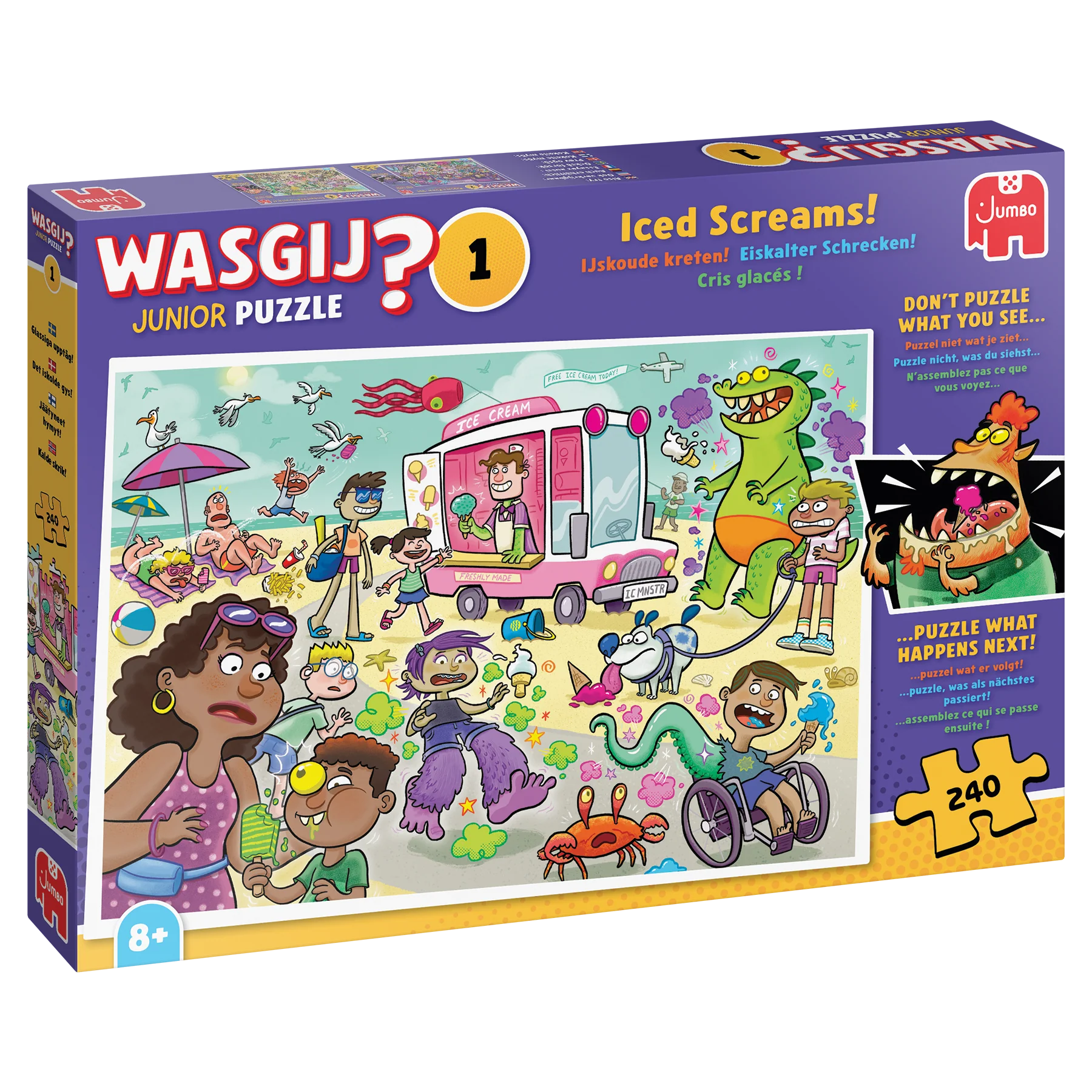 ** Pre-Order ** Wasgij Junior 1 - Iced Screams! - 240 Piece Jigsaw Puzzle (Jumbo)