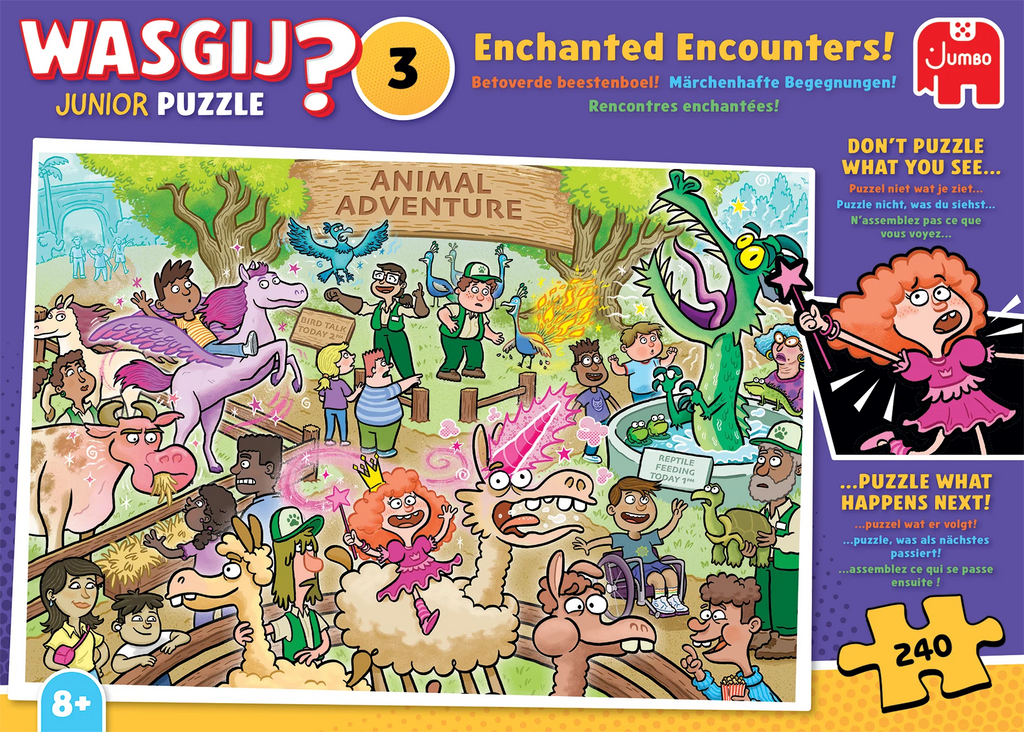 ** Pre-Order ** Wasgij Junior 3 - Enchanted Encounters - 240 Piece Jigsaw Puzzle (Jumbo)