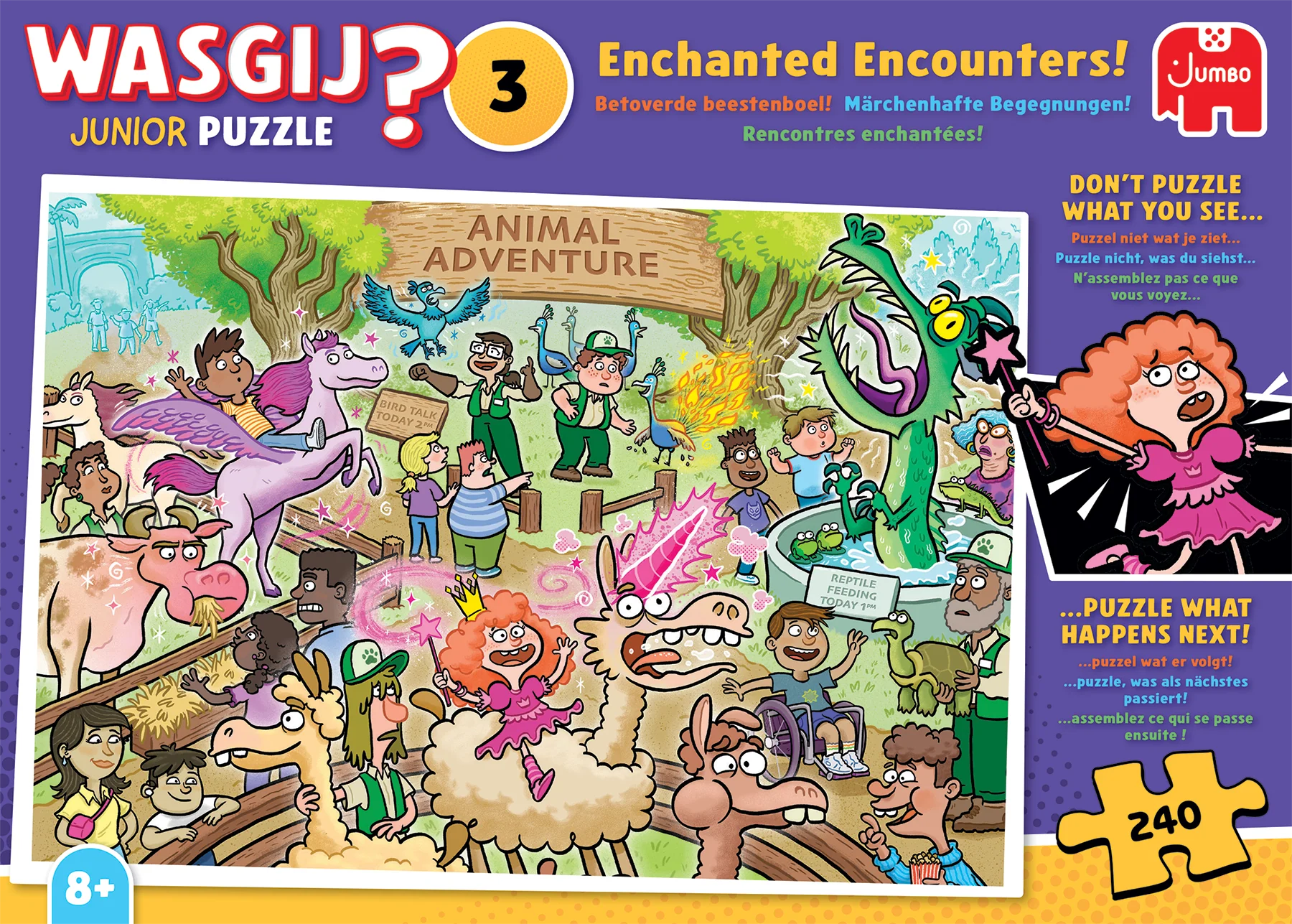 ** Pre-Order ** Wasgij Junior 3 - Enchanted Encounters - 240 Piece Jigsaw Puzzle (Jumbo)