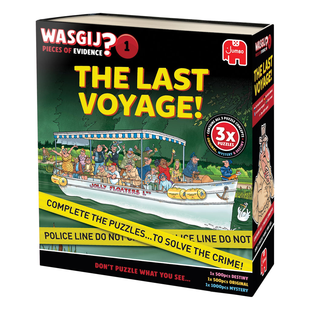 Wasgij Pieces of Evidence 1: The Last Voyage puzzle box, right-angle view
