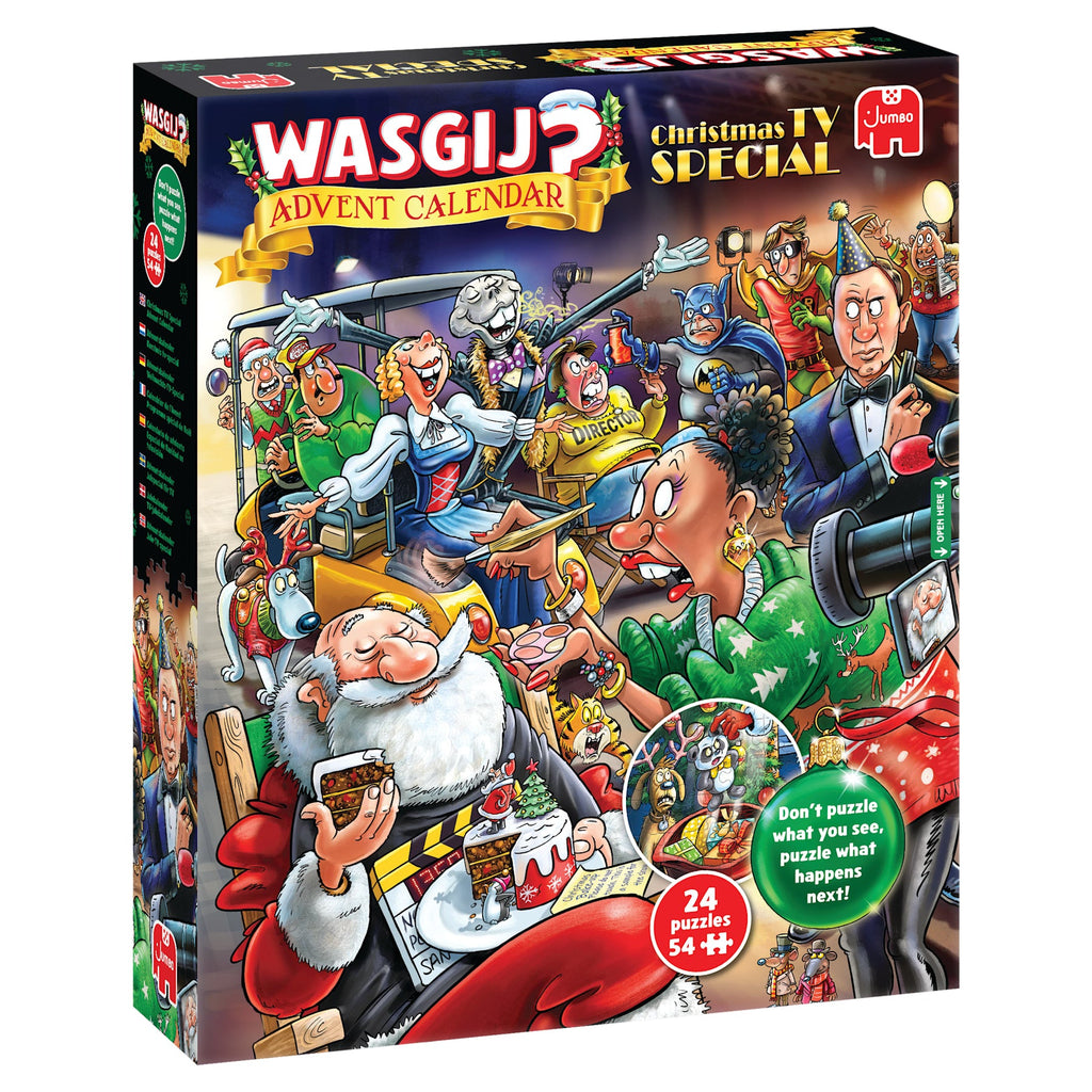 Pre-order: Wasgij Advent Calendar 2026: Christmas TV Special – 24 x 54 Piece Jigsaw Puzzles (Wasgij)