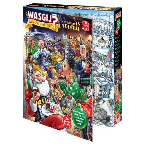 Pre-order: Wasgij Advent Calendar 2026: Christmas TV Special – 24 x 54 Piece Jigsaw Puzzles (Wasgij) - Image 2