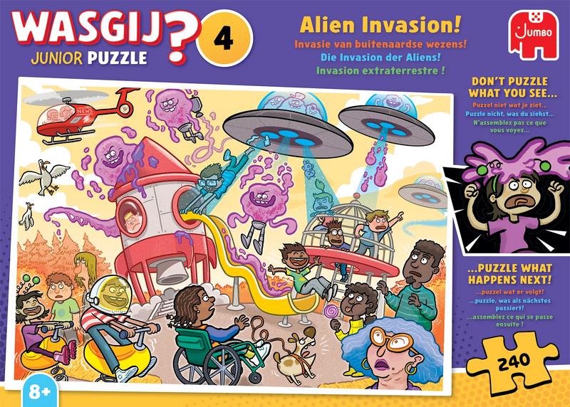 Junior 4 Alien Invasion! - 240 Piece Jigsaw Puzzle (Wasgij)
