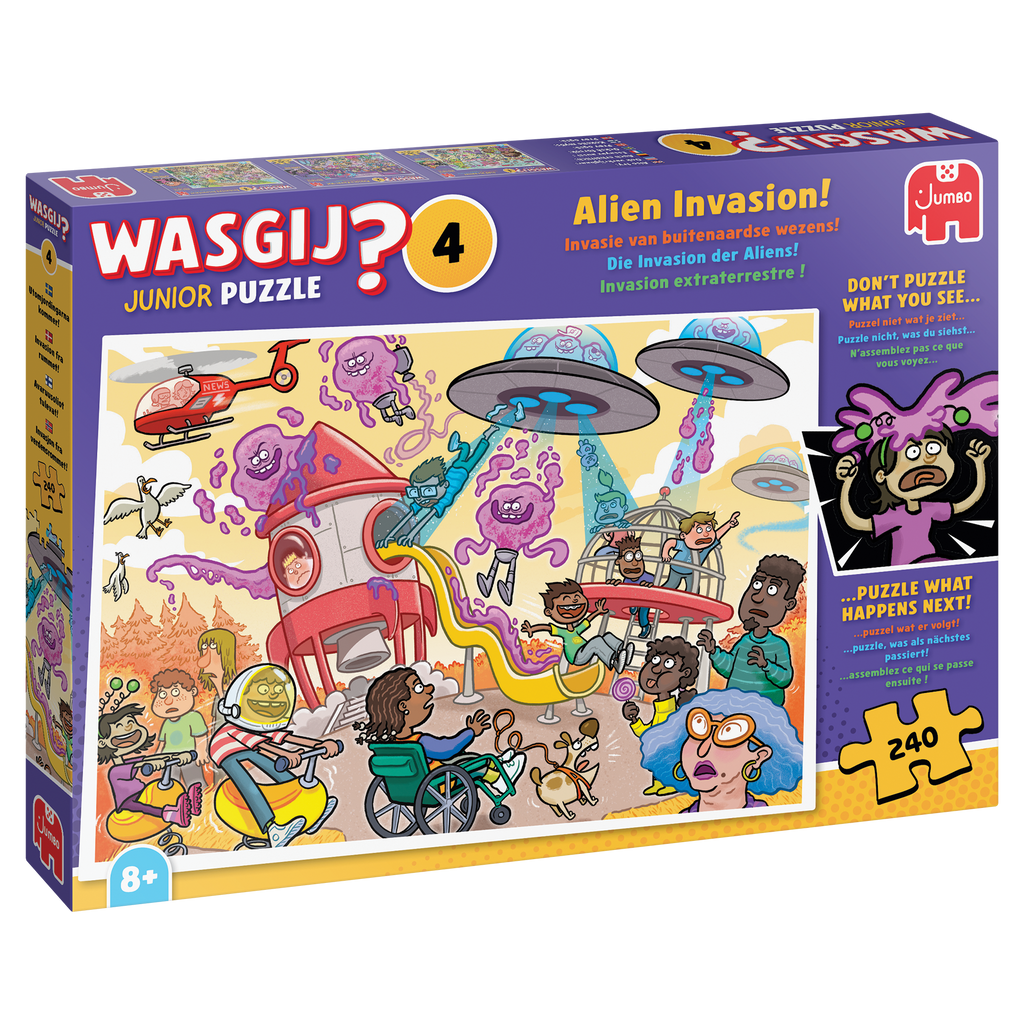 Box, turned right: Junior 4 Alien Invasion! - 240 Piece Jigsaw Puzzle (Wasgij)