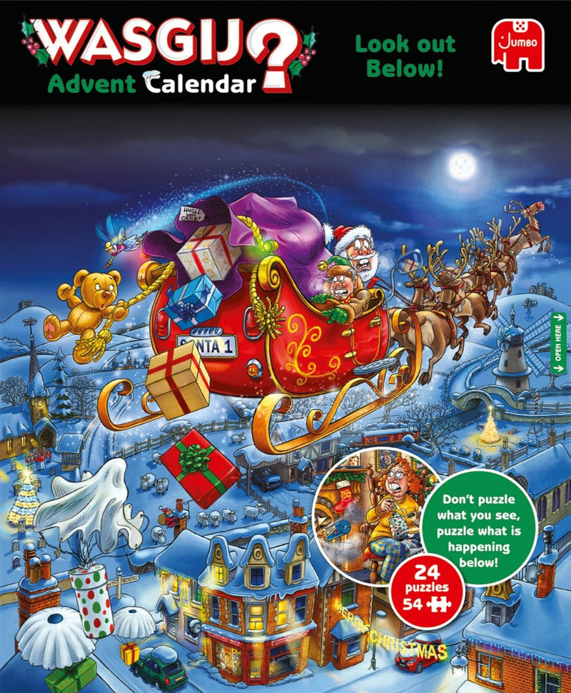 Wasgij Advent Calendar: Look out Below! – 24 x 54 Piece Jigsaw Puzzles (Wasgij)
