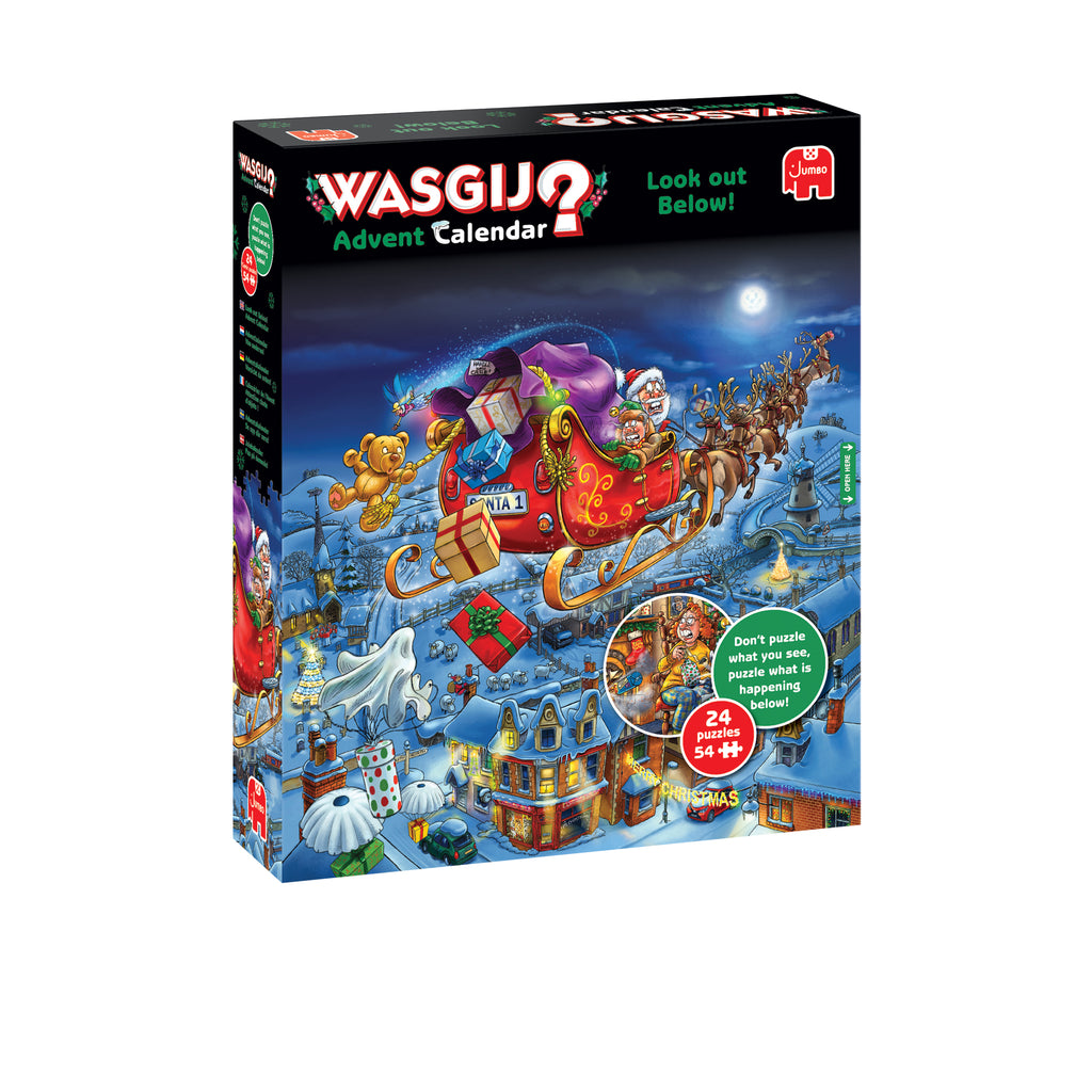 Wasgij Advent Calendar: Look out Below! – 24 x 54 Piece Jigsaw Puzzles (Wasgij)