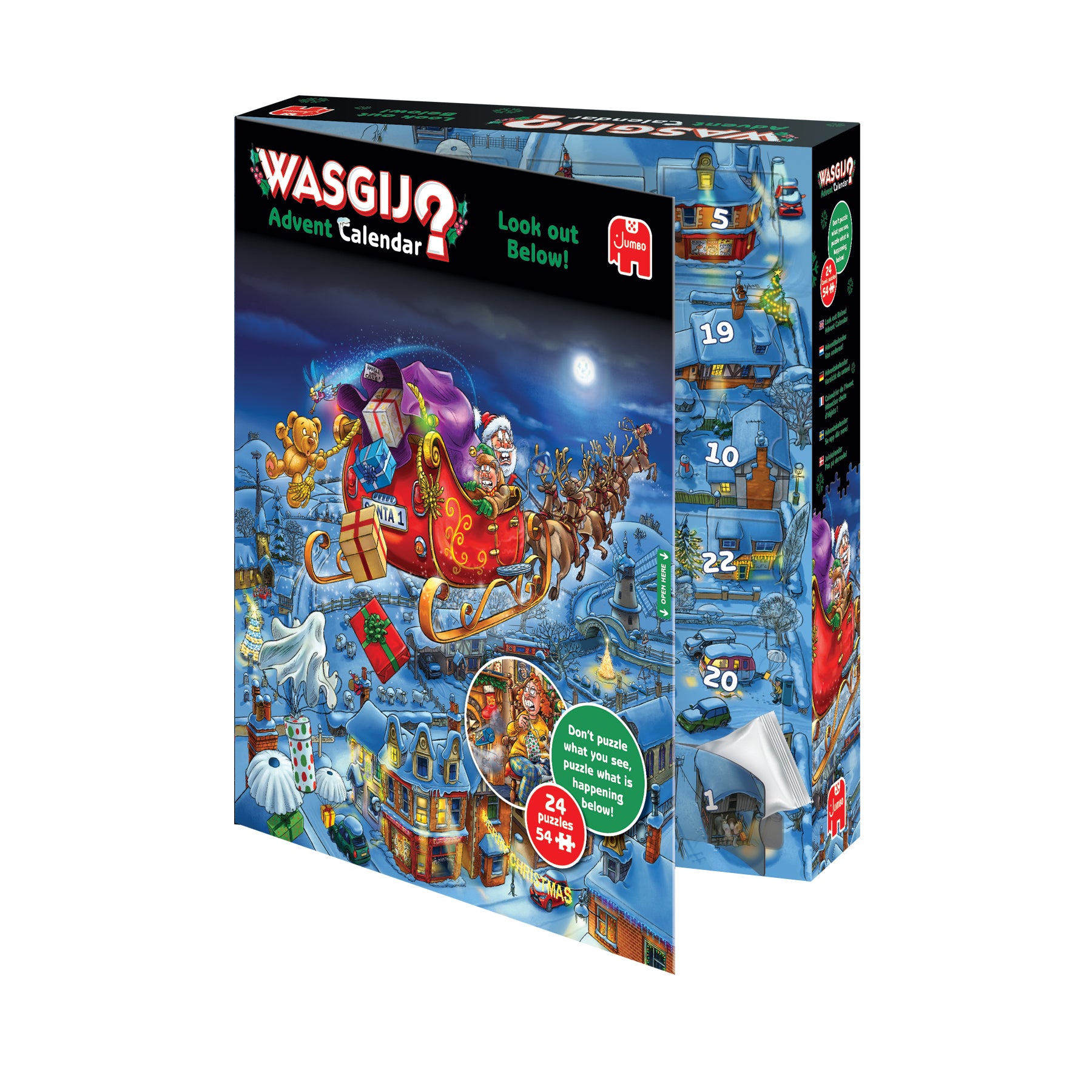 Wasgij Advent Calendar: Look out Below! – 24 x 54 Piece Jigsaw Puzzles (Wasgij)