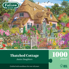 Box, straight on: Thatched Cottage – 1000 Piece Jigsaw Puzzle (Falcon)