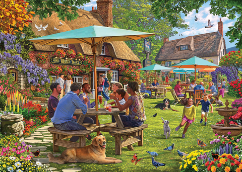Artwork: Summer at the Pub – 1000 Piece Jigsaw Puzzle (Falcon)