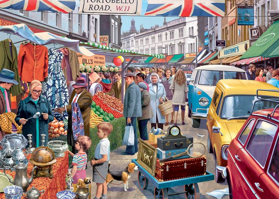 Portobello Road Market – 1000 Piece Jigsaw Puzzle (Falcon)