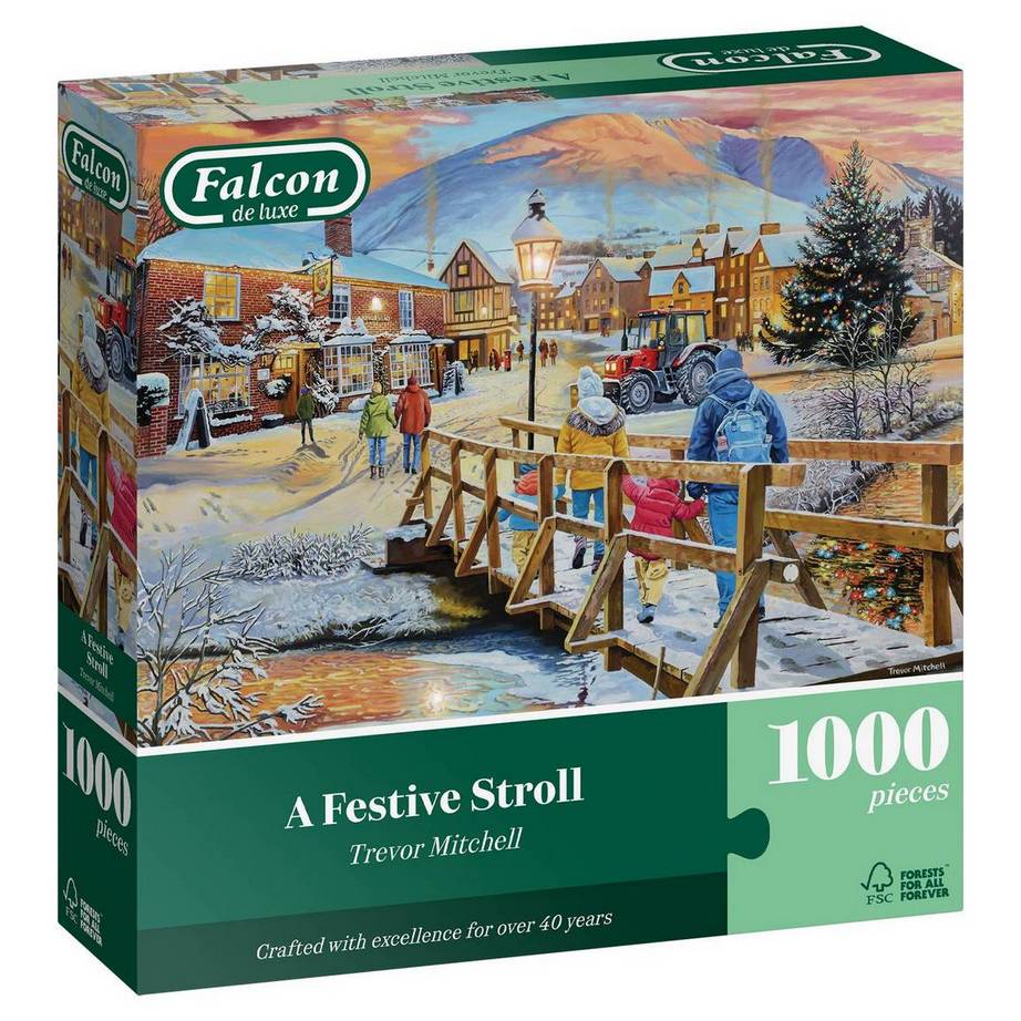 A Festive Stroll by Trevor Mitchell - 1000 Piece Jigsaw Puzzle (Falcon de luxe)