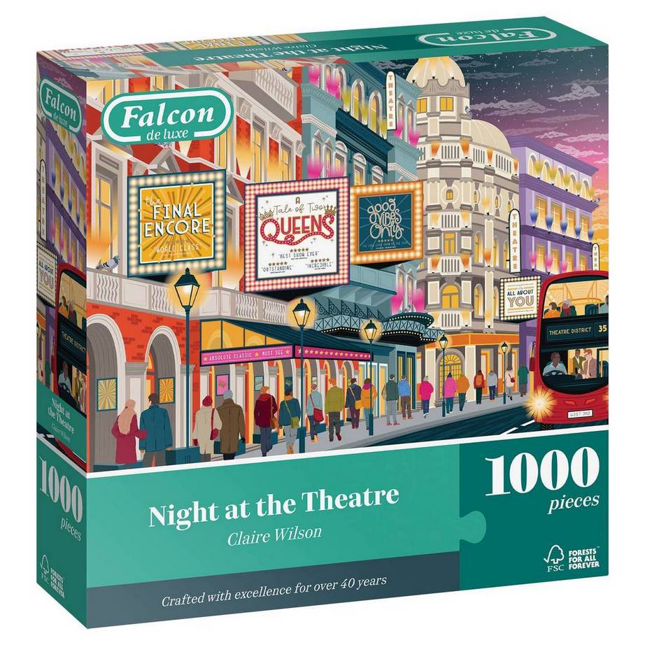Night at the Theatre by Claire Wilson - 1000 Piece Jigsaw Puzzle (Falcon de luxe)