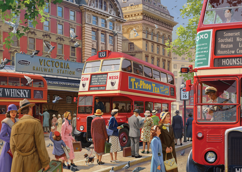 Artwork: Victoria Station – 1000 Piece Jigsaw Puzzle (Falcon de luxe)
