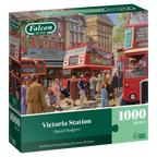 Box, turned right: Victoria Station – 1000 Piece Jigsaw Puzzle (Falcon de luxe)