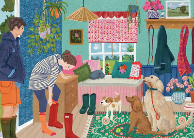 Woofs & Wellies by Laura Coleman - 500 Piece Jigsaw Puzzle (Falcon de luxe)