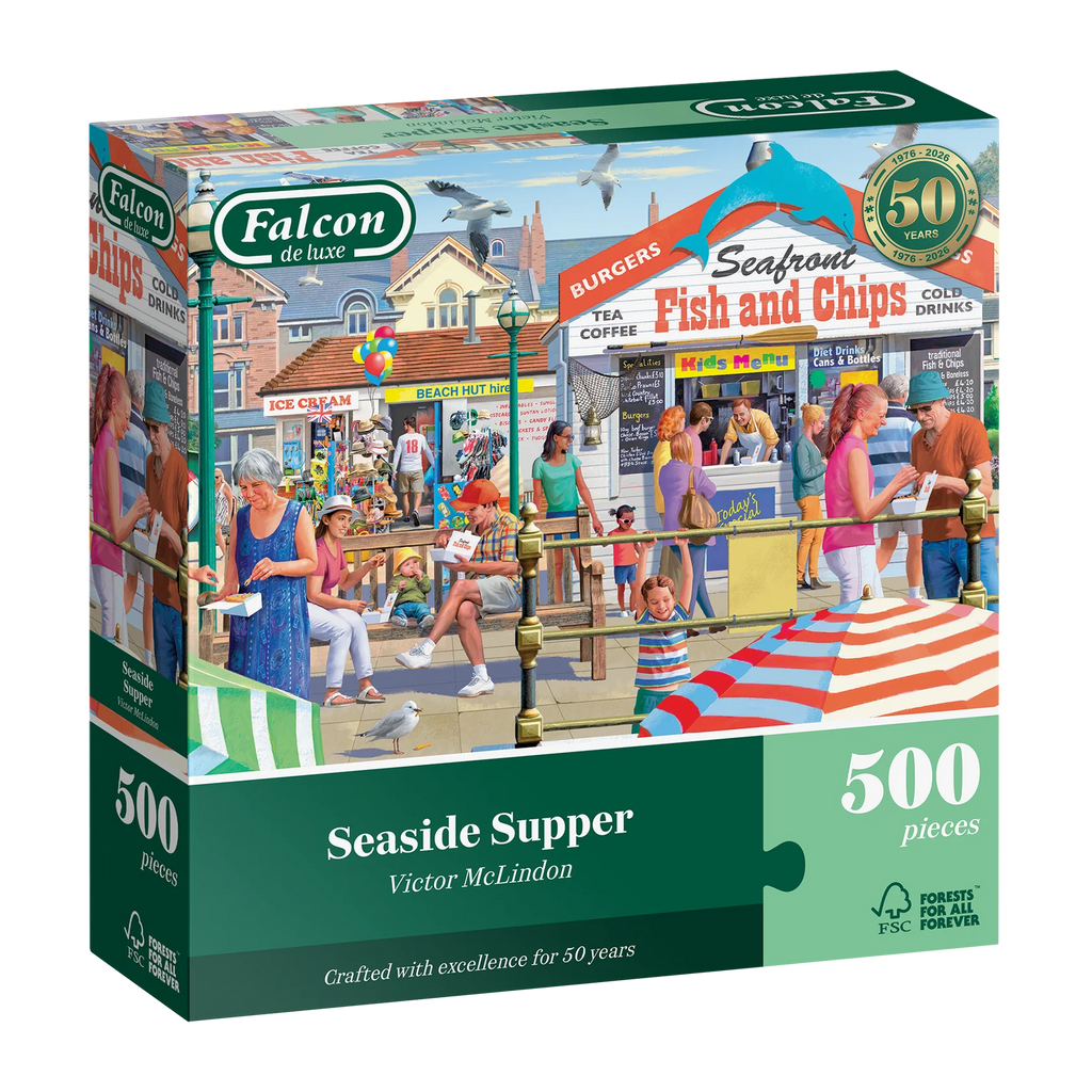 Seaside Supper by Victor McLindon - 500 Piece Jigsaw Puzzle (Falcon de luxe)