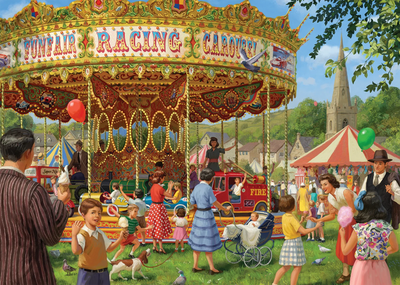 The Carousel by Daniel Rodgers - 1000 Piece Jigsaw Puzzle (Falcon de luxe)