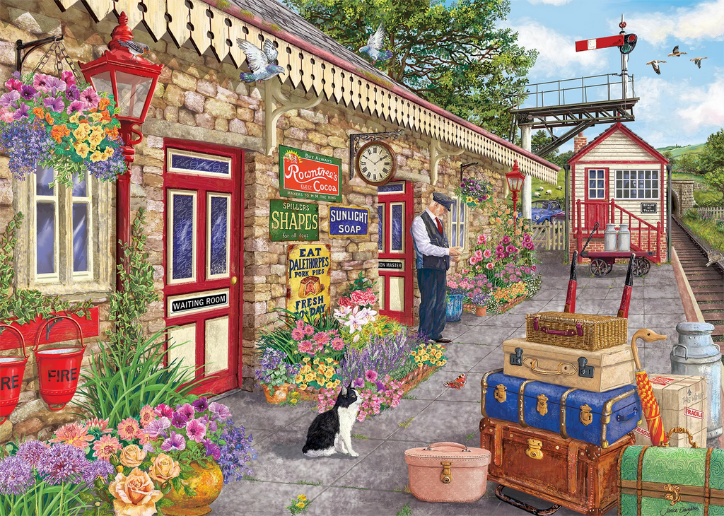 Station Blooms by Janice Daughters - 1000 Piece Jigsaw Puzzle (Falcon de luxe)