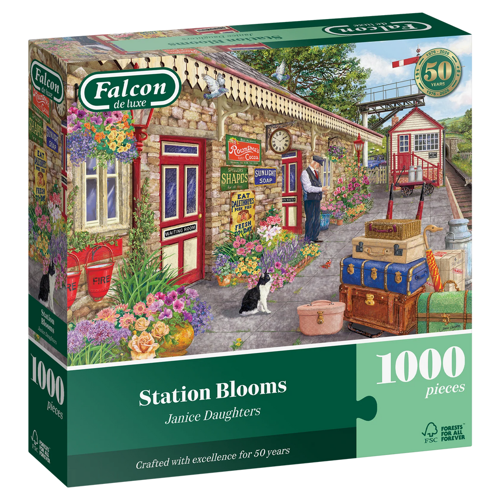 Station Blooms by Janice Daughters - 1000 Piece Jigsaw Puzzle (Falcon de luxe)
