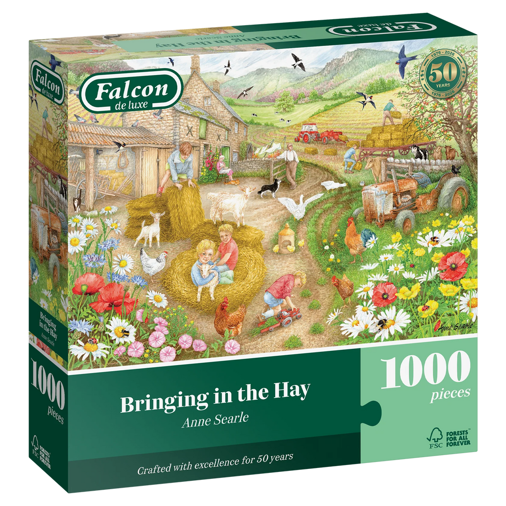 Bringing in the Hay by Anne Searle - 1000 Piece Jigsaw Puzzle (Falcon de luxe)