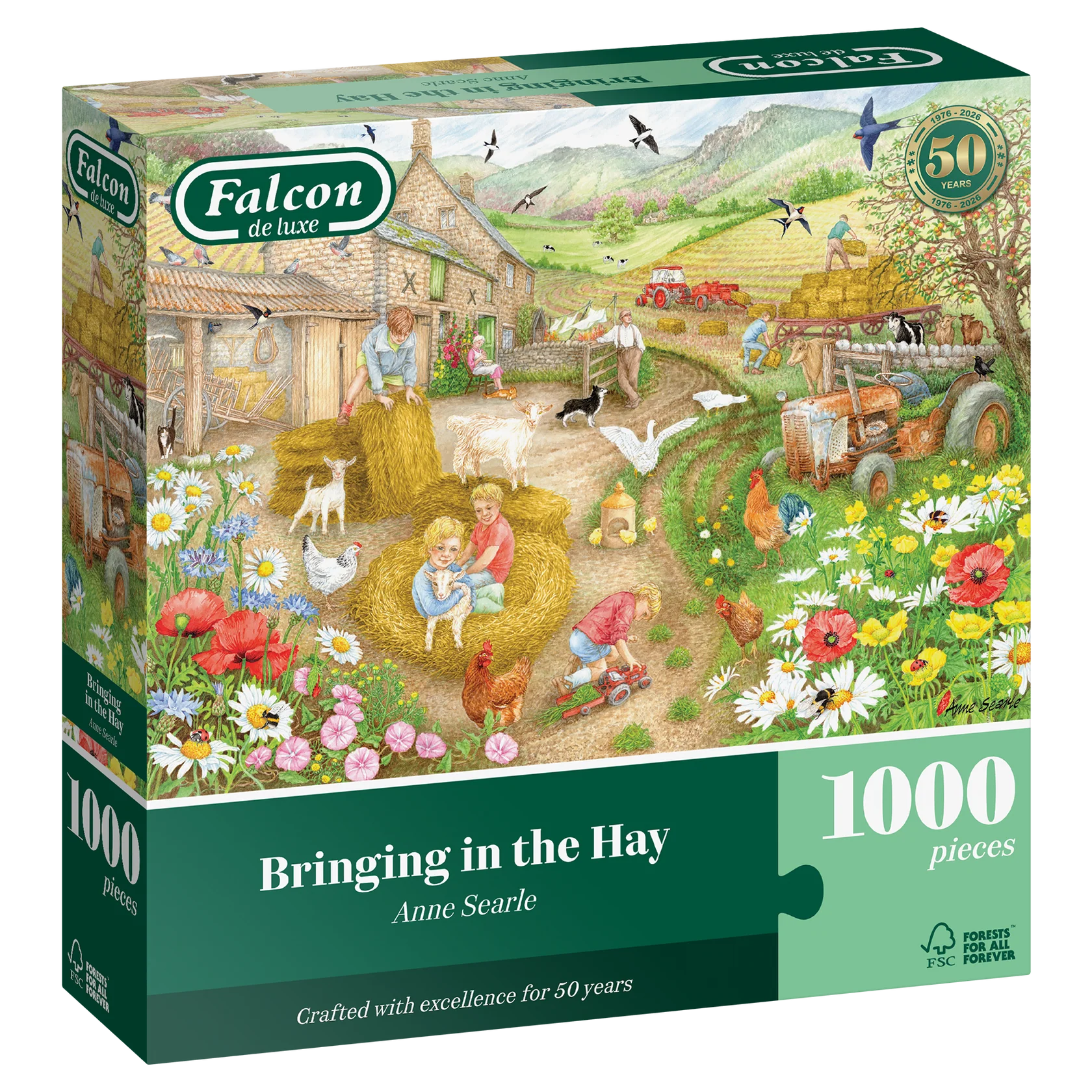 Bringing in the Hay by Anne Searle - 1000 Piece Jigsaw Puzzle (Falcon de luxe)
