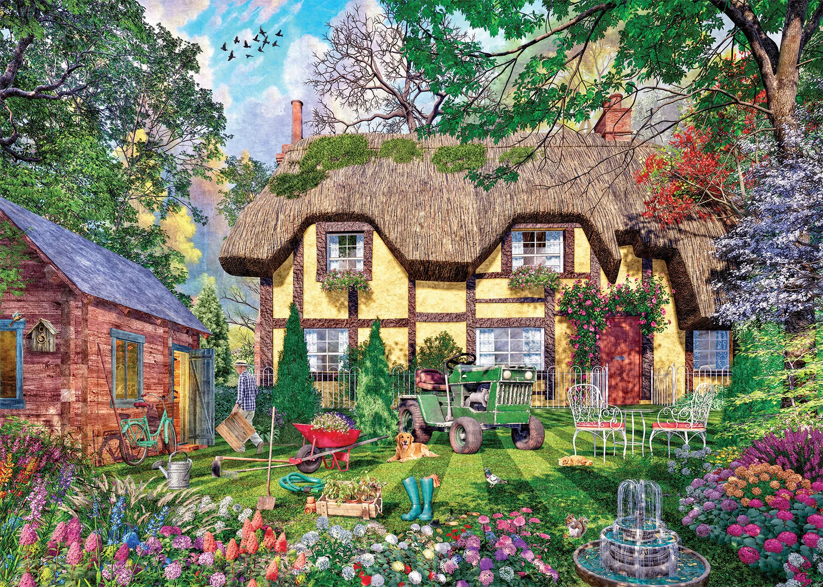 The Caretaker’s Cottage by Dominic Davison - 1000 Piece Jigsaw Puzzle (Falcon de luxe)