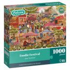 Foodie Festival by Jane Newland - 1000 Piece Jigsaw Puzzle (Falcon de luxe) - Completed Puzzle