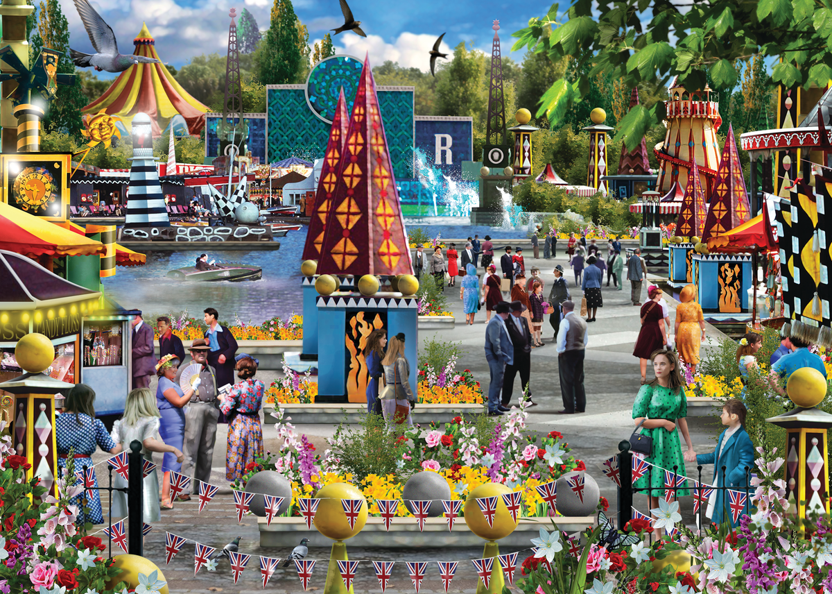 Artwork: Festival of Britain April - 1000 Piece Jigsaw Puzzle (Falcon de luxe)