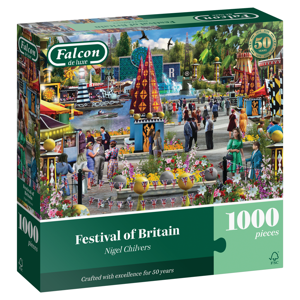 Box, turned right: Festival of Britain April - 1000 Piece Jigsaw Puzzle (Falcon de luxe)