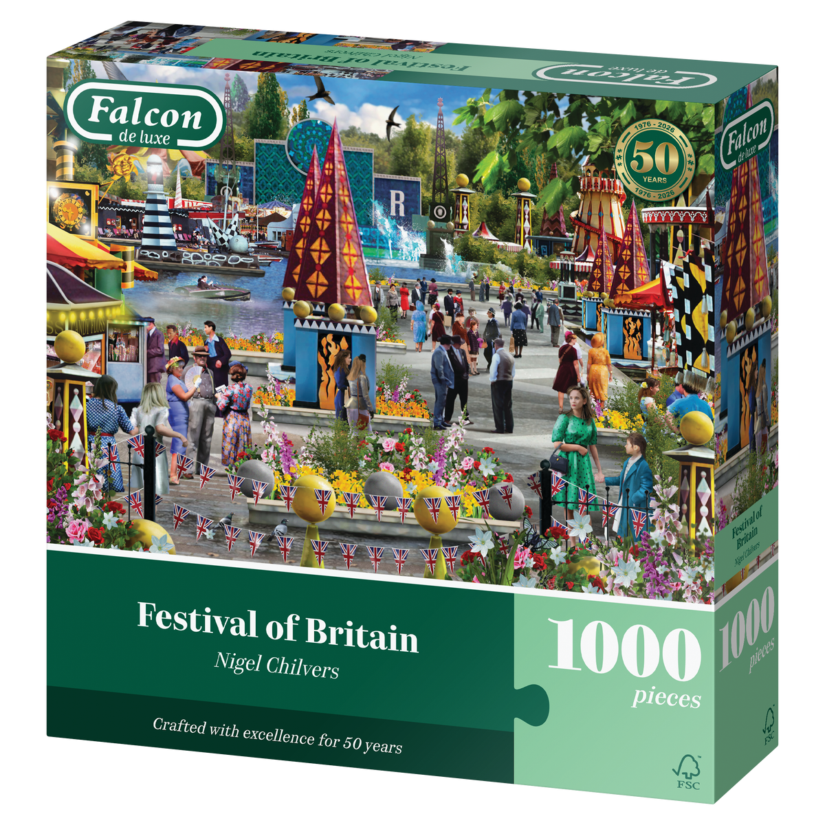 Box, turned left: Festival of Britain April - 1000 Piece Jigsaw Puzzle (Falcon de luxe)