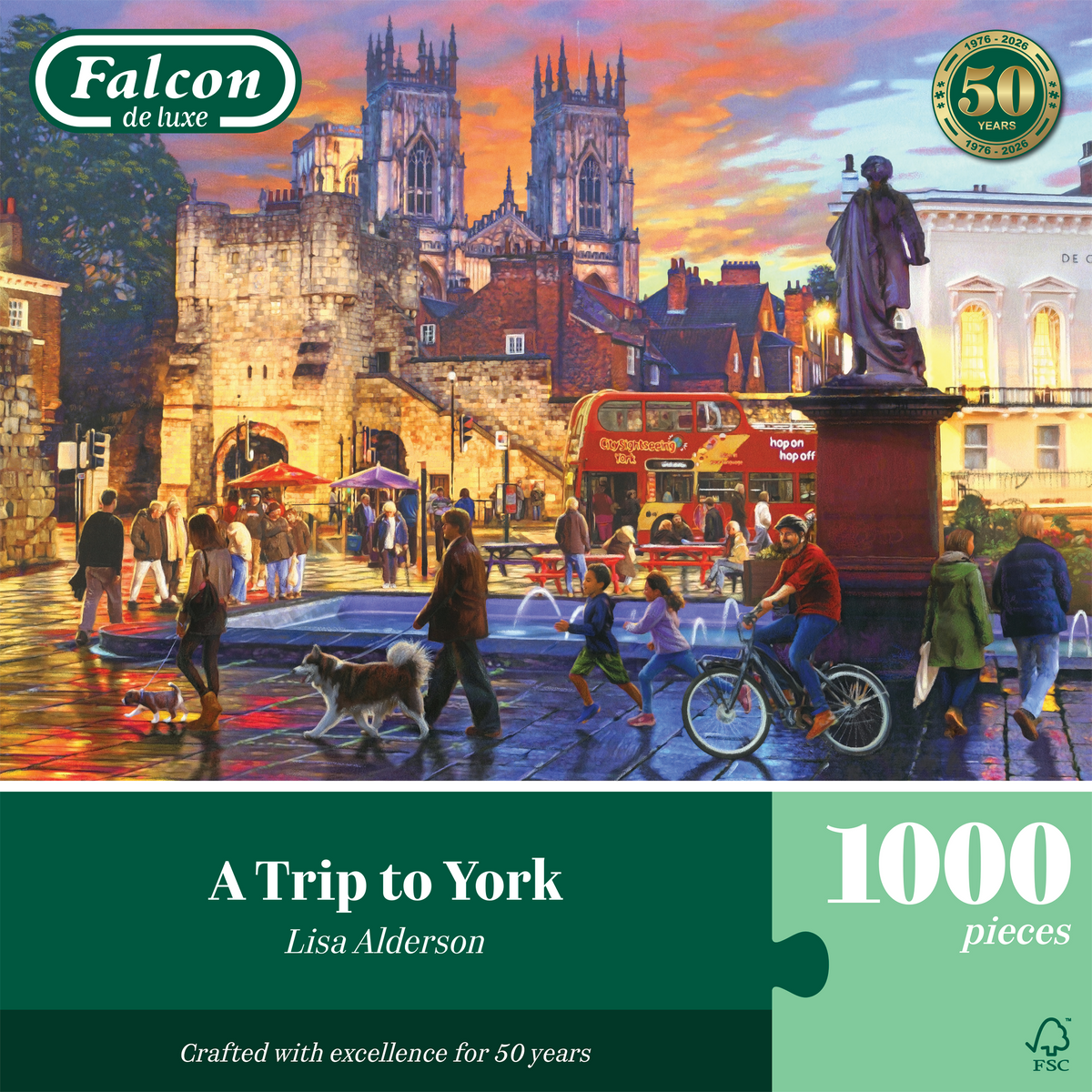 Box, straight on: A Trip to York - 1000 Piece Jigsaw Puzzle (Falcon de luxe)
