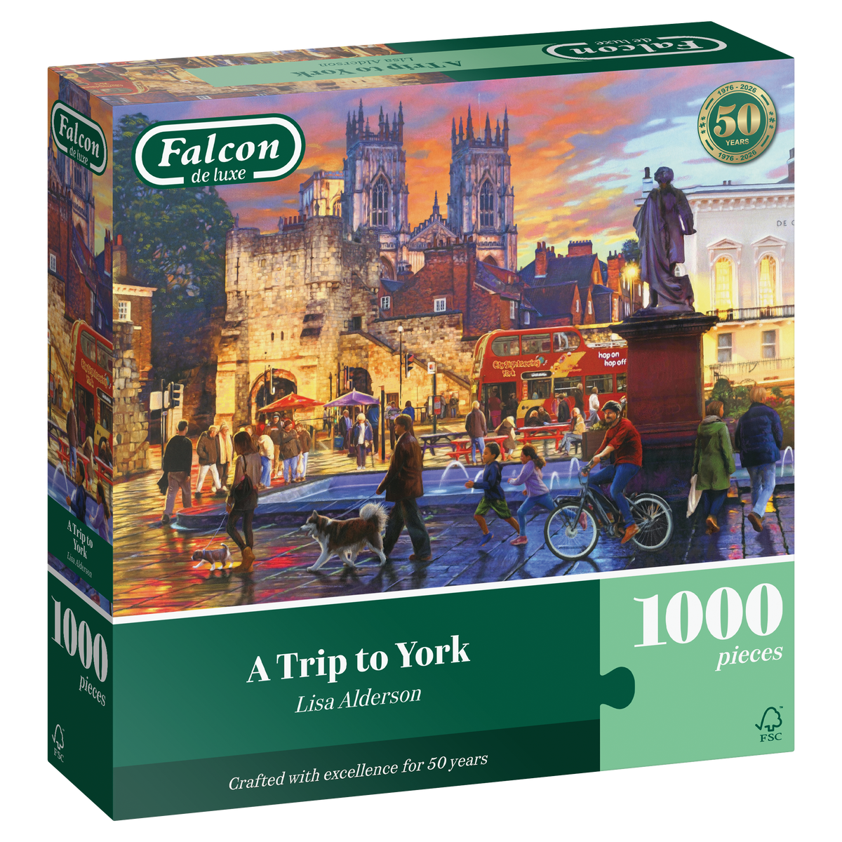 Box, turned right: A Trip to York - 1000 Piece Jigsaw Puzzle (Falcon de luxe)
