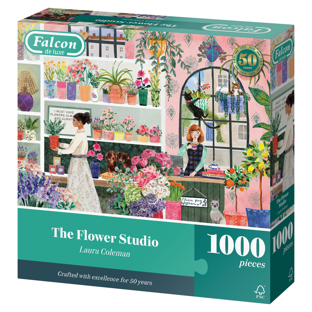 Box, turned left: The Flower Studio: 1000 Piece Jigsaw Puzzle (Falcon de luxe)