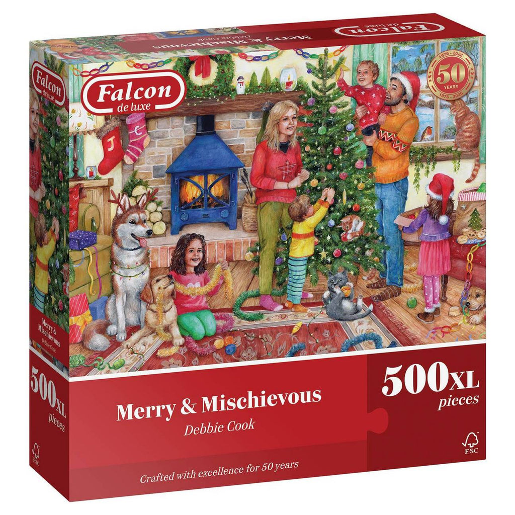 Merry & Mischievous by Debbie Cook - 500XL Piece Jigsaw Puzzle (Falcon de Luxe)