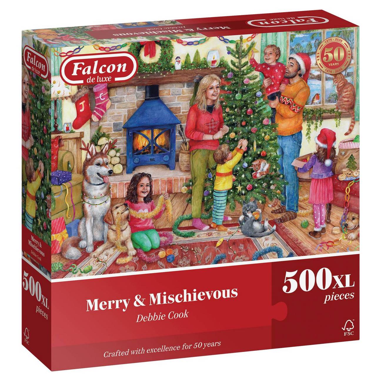 Merry & Mischievous by Debbie Cook - 500XL Piece Jigsaw Puzzle (Falcon de Luxe)